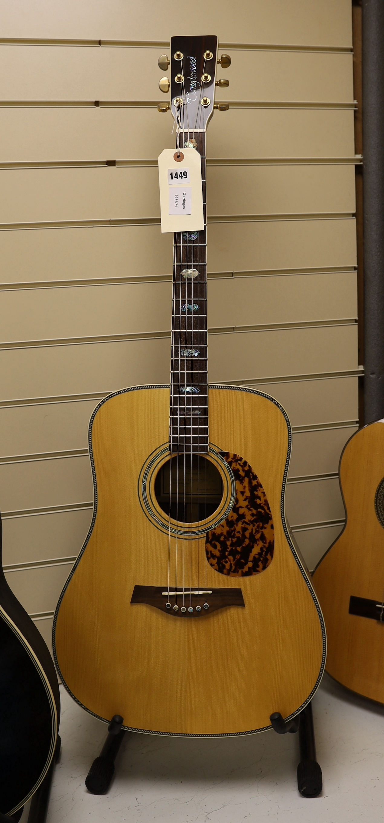 A Tanglewood hand crafted acoustic guitar, model no. TW1000-SR